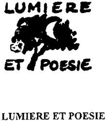 LUMIERE ET POESIE