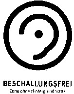 BESCHALLUNGSFREI Zone ohne Hintergrundmusik