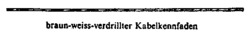braun-weiss-verdrillter Kabelkennfaden